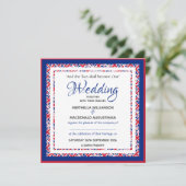 UK UNION JACK Custom Patriotic Square Wedding Einladung (Stehend Vorderseite)