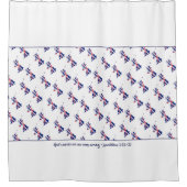 UK UNION JACK Customizable Scripting Duschvorhang (Vorderseite)