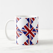 UK Union Jack Flag Diagonal Kaffeetasse (Links)