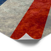 UK Union Jack Flag im Retrostil Vintage Texturen Poster (Ecke)