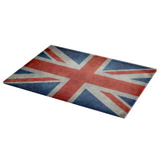 UK Union Jack Flag im Retrostil Vintage Texturen Schneidebrett