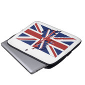 UK UNION JACK Flag Map Patriotic Computer Laptopschutzhülle (Vorne Knopf)