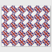 UK Union Jack Flagge diagonal Geschenkpapier (Flach)