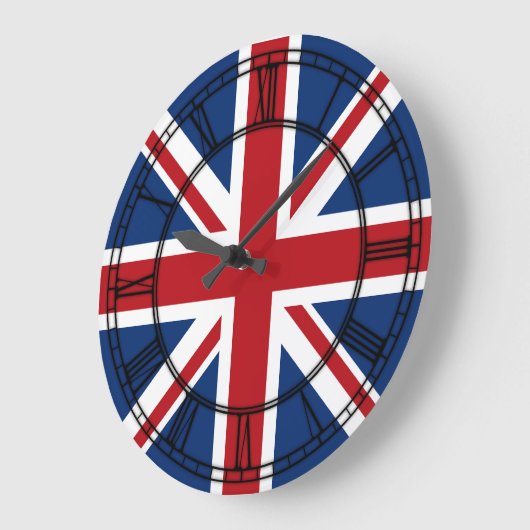 UK Union Jack Große Wanduhr (Winkel)