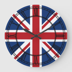 UK Union Jack Große Wanduhr