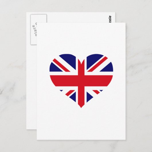 UK Union Jack Postkarte (Vorne/Hinten)
