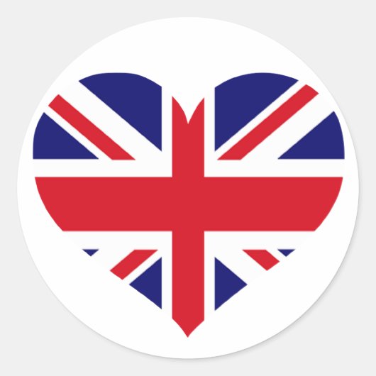 UK Union Jack Runder Aufkleber (Vorderseite)