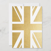UK Union Jack Wedding Britain Gold Crown Ankündigung (Rückseite)
