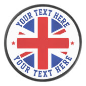 UK United Flag London Großbritannien Eishockey Puck (Vorderseite)