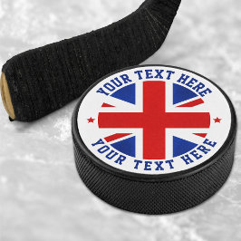 UK United Flag London Großbritannien Eishockey Puck