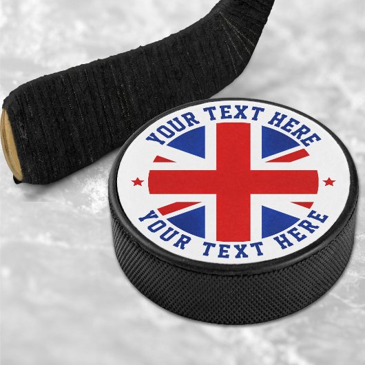 UK United Flag London Großbritannien Eishockey Puck