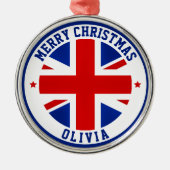 UK United Flag London Großbritannien Ornament Aus Metall (Vorne)