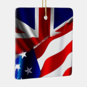 UK USA Flagags Keramikornament (Rechts)