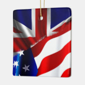 UK USA Flagags Keramikornament (Links)