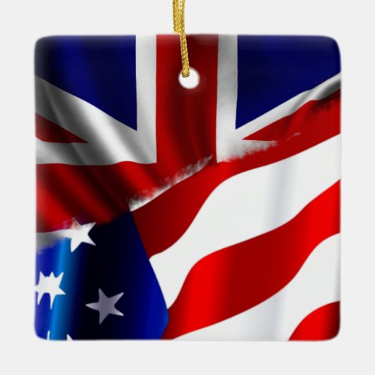 UK USA Flagags Keramikornament (Vorderseite)