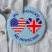 UK USA My Country My Heritage Button (Beispiel)