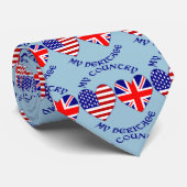 UK USA My Country My Heritage Krawatte (Gerollt)