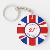 UK Vereinigtes Königreich British Happy Birthday Schlüsselanhänger (Vorderseite)