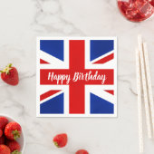 UK Vereinigtes Königreich British Happy Birthday Serviette (Beispiel)