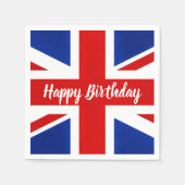 UK Vereinigtes Königreich British Happy Birthday Serviette (Vorderseite)
