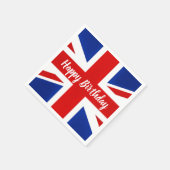 UK Vereinigtes Königreich British Happy Birthday Serviette (Ecke)