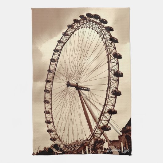(UK) Vintage London Eye Geschirrtuch (Vertikal)