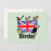 UK Vogelbeobachter Postkarte (Vorne/Hinten)