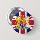 UK-Wappen & Flagge Button (Vorne & Hinten)