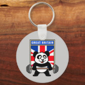 UK Weightlift Panda Schlüsselanhänger (Vorderseite)