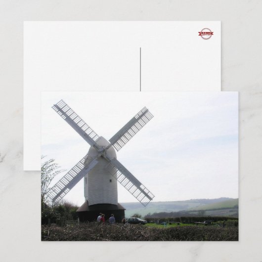 (UK) White Windmill Postcard Postkarte (Vorne/Hinten)
