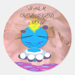 UKAT ICH BIN JETZT ENTSPANNT RUNDER AUFKLEBER