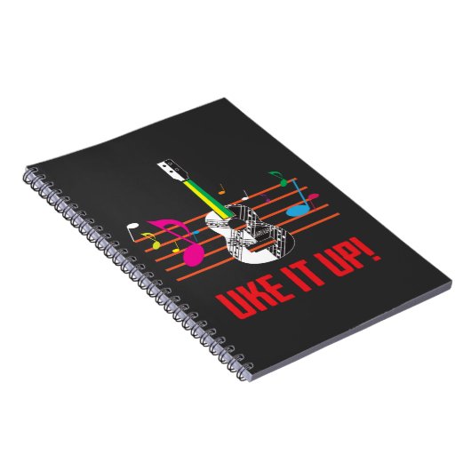 Uke es OBEN mit musikalischen Anmerkungen! Notizblock (Rechte Seite)