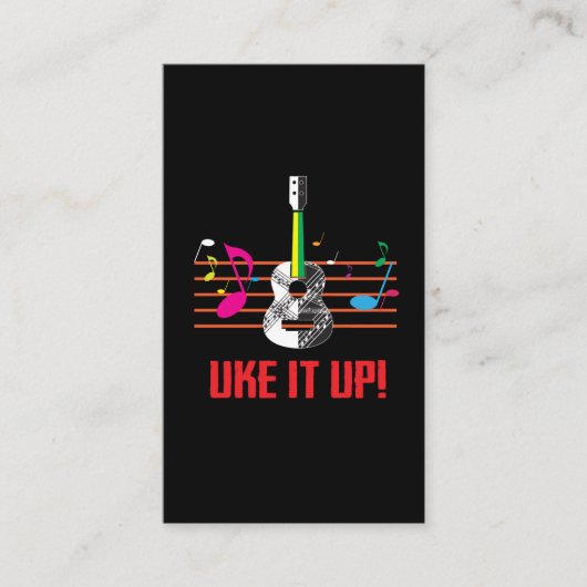 Uke es OBEN mit musikalischen Anmerkungen! Visitenkarte (Vorderseite)