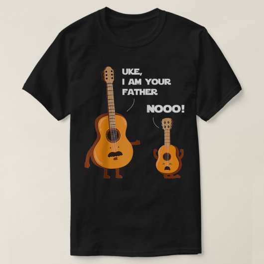 Uke I Be Your Father Funny Ukulele Gitarre Musik G T-Shirt (Design vorne)