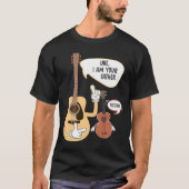 Uke I Be Your Vatermusik Ukulele Gitarrenspieler T-Shirt (Vorderseite)