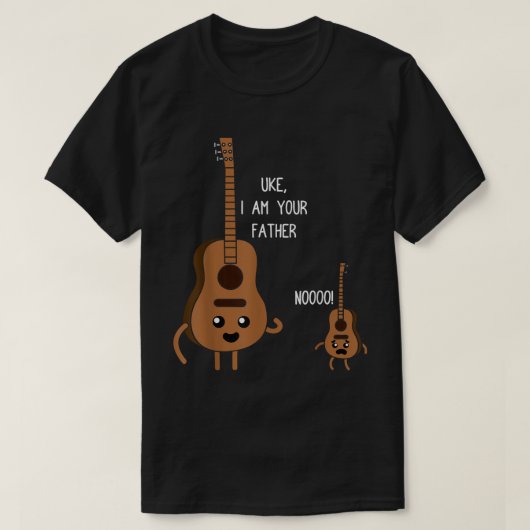 Uke I bin dein Vater Funny Ukulele Banjo Guitar Pl T-Shirt (Design vorne)