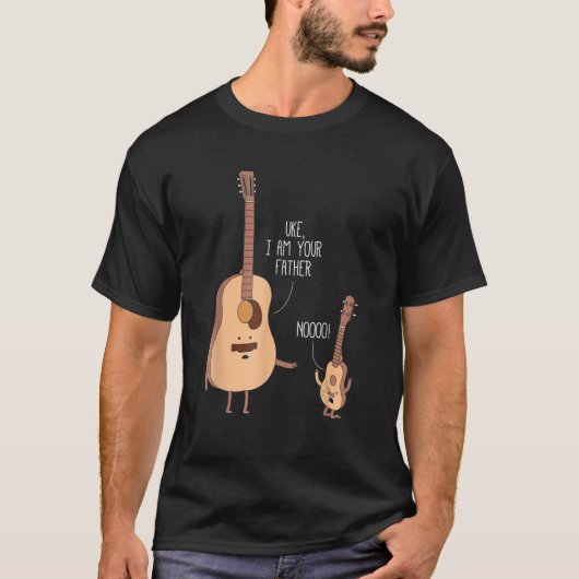 Uke I bin dein Vater Gitarre T-Shirt (Vorderseite)