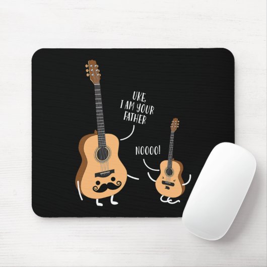 Uke I Bin Dein Vater T Shirt Ukulele Guitar Mousepad (Mit Mouse)
