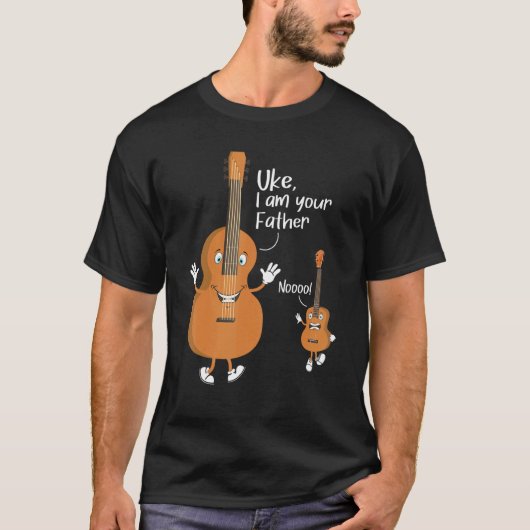 Uke I bin dein Vater Ukulele Gitarreninstrument UK T-Shirt (Vorderseite)
