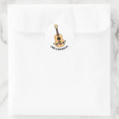 Uke kann es lustig machen positive Ukelele Pun Runder Aufkleber (Tasche)