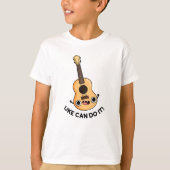 Uke kann es lustig machen positive Ukelele Pun T-Shirt (Vorderseite)
