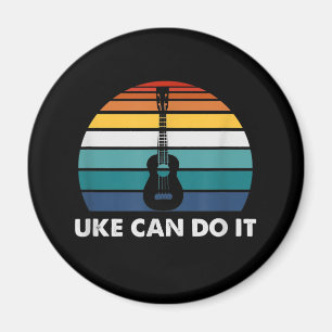 Uke kann es machen lustige Ukulele Player Gitarren Magnet