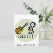 Uke kann es tun! postkarte (Stehend Vorderseite)