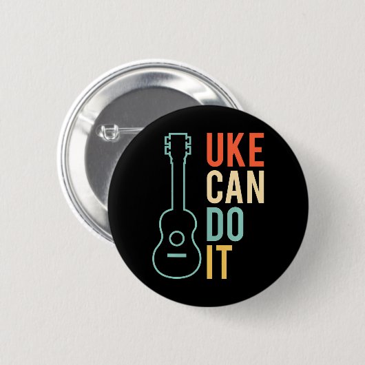 UKE kann es tun Ukulele Button (Vorne & Hinten)