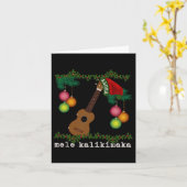 Uke Mele Kalikimaka Ukulele Weihnachtslieder Aloha Karte (Gelbe Blume)