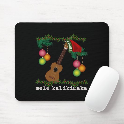 Uke Mele Kalikimaka Ukulele Weihnachtslieder Aloha Mousepad (Mit Mouse)