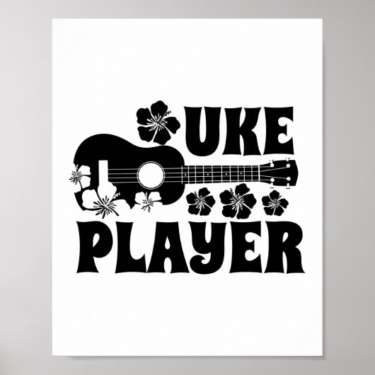 Uke Player Ukulele Hawaiian Musician Musician Poster (Vorne)