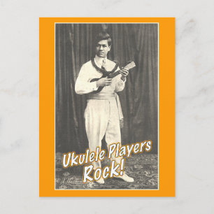 Uke Players Rock Postcard Postkarte