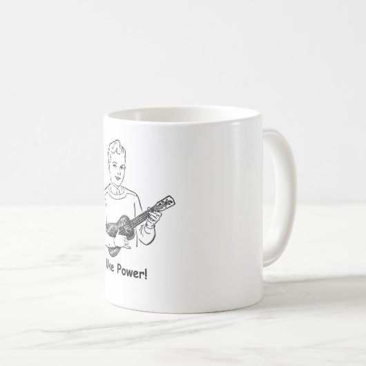 Uke Power! Kaffeetasse (VorderseiteRechts)