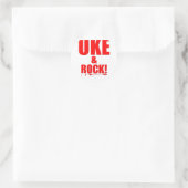 Uke & Rock Runder Aufkleber (Tasche)